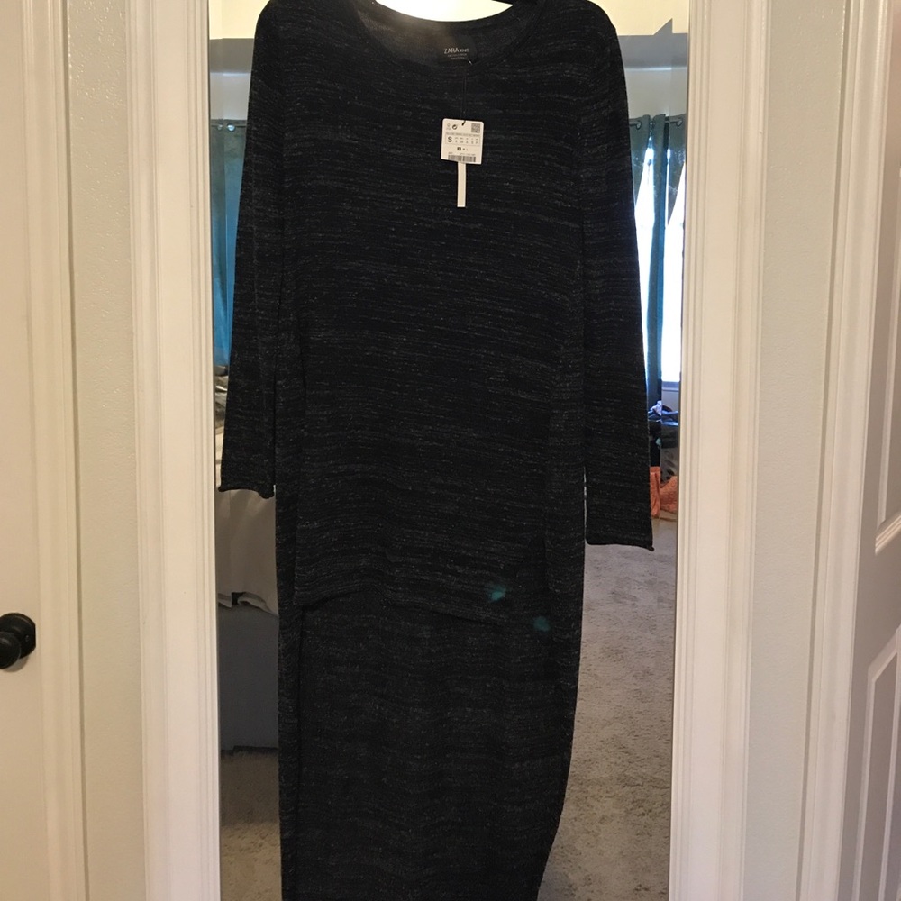 NWT - ZARA knit high-low sweater